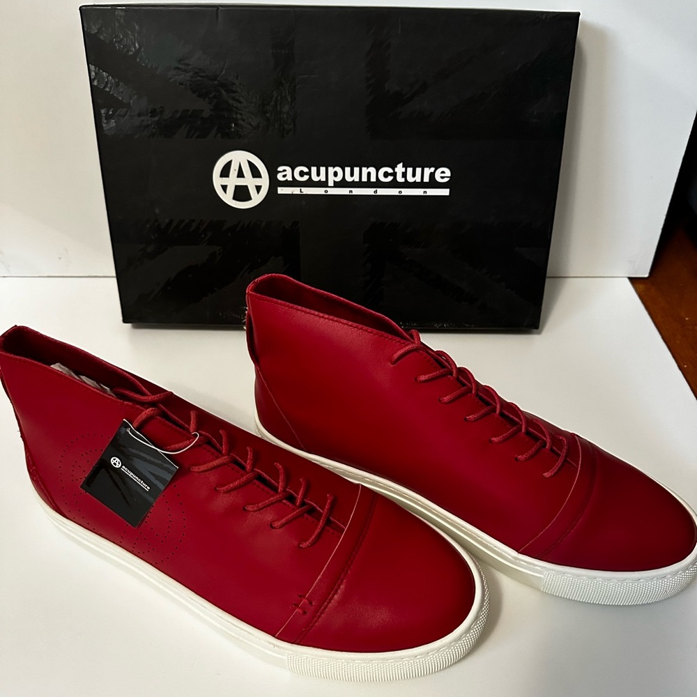 Acupuncture Red shoes soft leather fabric